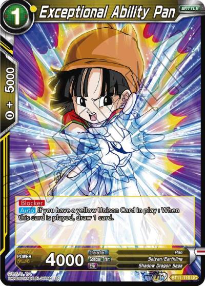 Exceptional Ability Pan BT11-110 Vermilion Bloodline Dragonball Super card