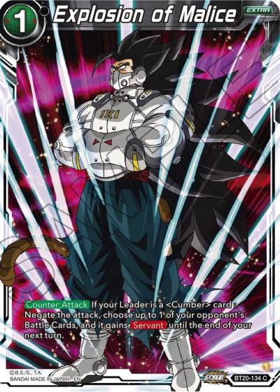 Explosion of Malice Foil BT20-134 Power Absorbed Dragonball Super card