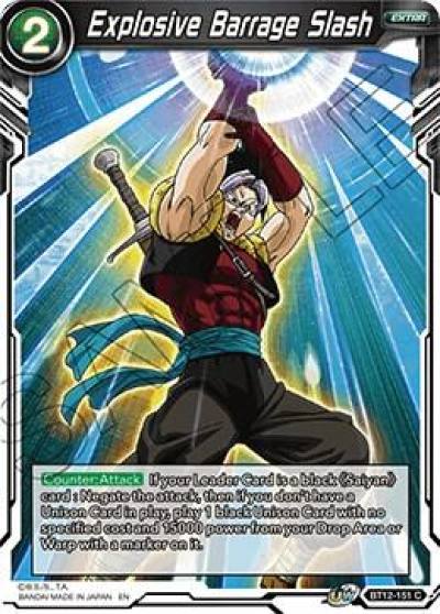 Explosive Barrage Slash Foil BT12-151 Vicious Rejuvenation Dragonball Super card