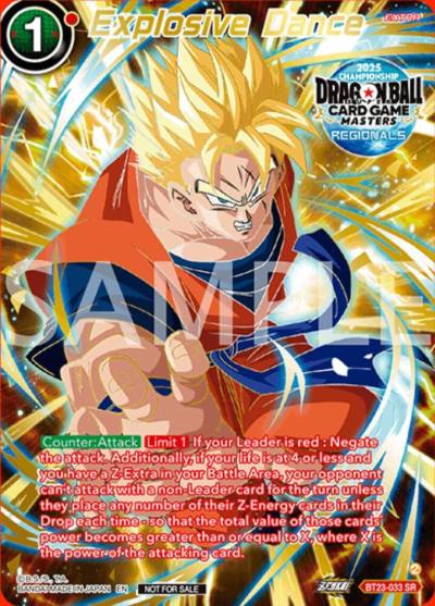 Explosive Dance Alt Art Card BT23-033 Promotion Cards Dragonball Super card