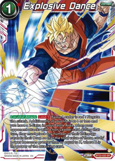 Explosive Dance BT23-033 Perfect Combination Dragonball Super card