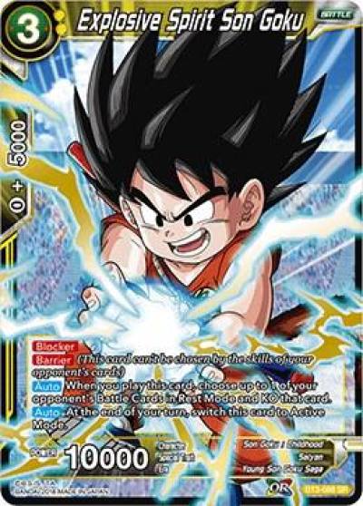 Explosive Spirit Son Goku BT3-088 Cross Worlds Dragonball Super card
