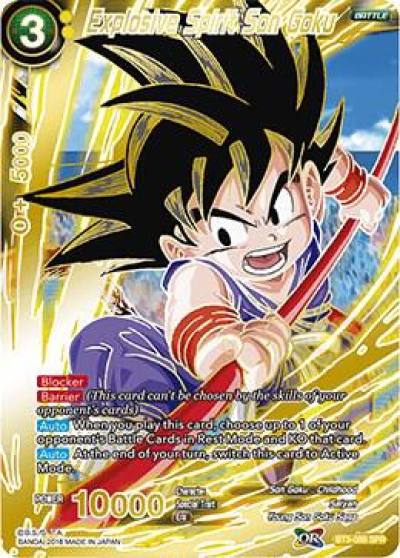 Explosive Spirit Son Goku SPR BT3-088 Cross Worlds Dragonball Super card