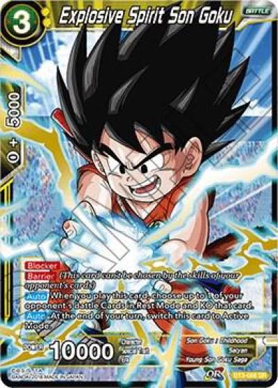 Explosive Spirit Son Goku Shatterfoil BT3-088 Draft Box 04 - Dragon Brawl Dragonball Super card