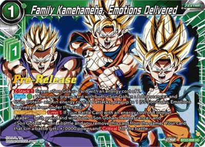 Family Kamehameha Emotions Delivered BT22-059 Critical Blow Pre-Release Cards Dragonball Super card