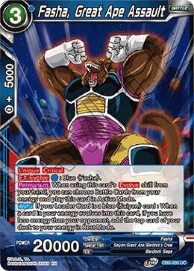 Fasha Great Ape Assault DB3-035 Draft Box 06 - Giant Force Dragonball Super card