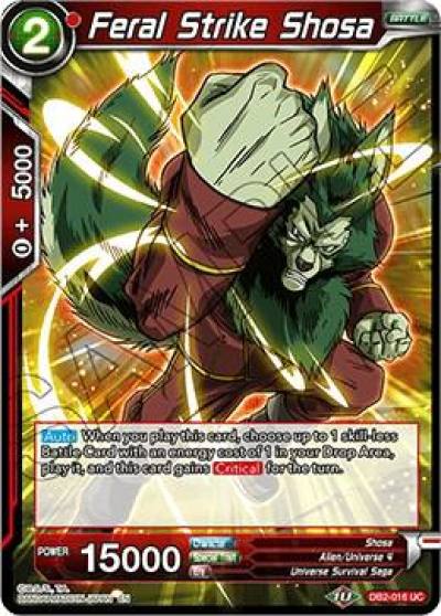 Feral Strike Shosa DB2-016 Draft Box 05 - Divine Multiverse Dragonball Super card