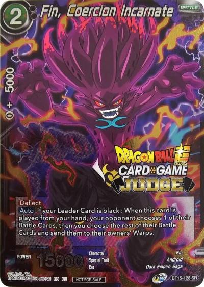 Fin Coercion Incarnate Judge Pack Vol12 BT15-128 Tournament Promotion Cards Dragonball Super card
