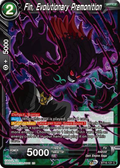 Fin Evolutionary Premonition BT16-121 Realm of the Gods Dragonball Super card