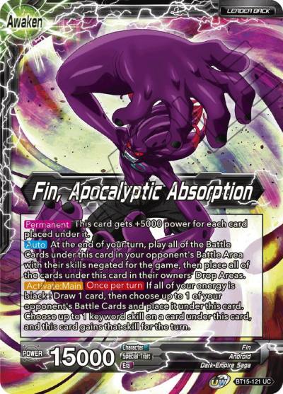 Fin Fin Apocalyptic Absorption BT15-121 Saiyan Showdown Dragonball Super card
