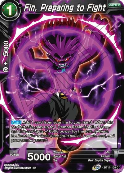 Fin Preparing to Fight BT17-128 Ultimate Squad Dragonball Super card
