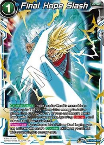 Final Hope Slash BT10-056 Rise of the Unison Warrior Dragonball Super card