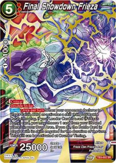 Final Showdown Frieza TB3-002 Clash of Fates Dragonball Super card