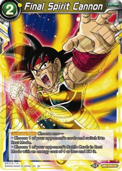 Final Spirit Cannon DB1-079 Mythic Booster Dragonball Super card