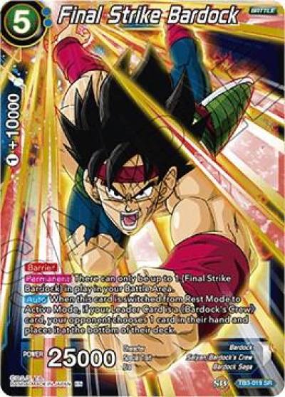 Final Strike Bardock TB3-019 Clash of Fates Dragonball Super card