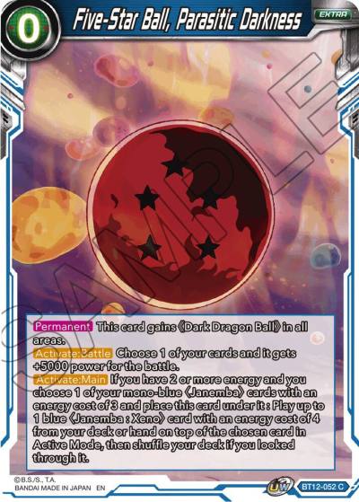 Five Star Ball Parasitic Darkness Foil BT12-052 Vicious Rejuvenation Dragonball Super card
