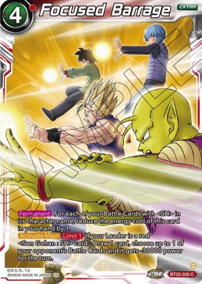 Focused Barrage Foil BT22-030 Critical Blow Dragonball Super card