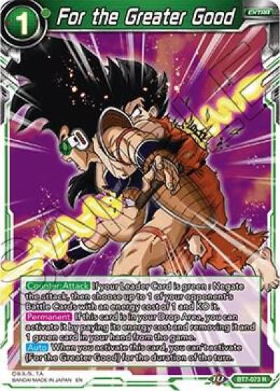 For the Greater Good BT7-073 Assault of the Saiyans Dragonball Super card