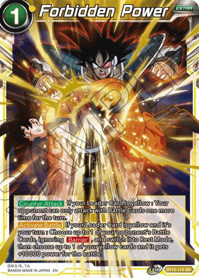 Forbidden Power BT15-119 Saiyan Showdown Dragonball Super card