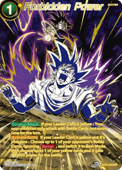 Forbidden Power SPR BT15-119 Saiyan Showdown Dragonball Super card