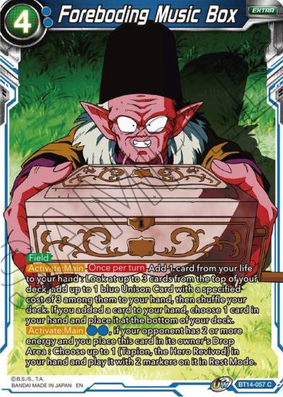 Foreboding Music Box BT14-057 Cross Spirits Dragonball Super card