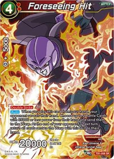 Foreseeing Hit TB1-008 Tournament of Power Dragonball Super card