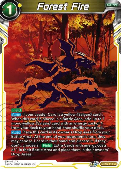 Forest Fire BT15-114 Saiyan Showdown Dragonball Super card
