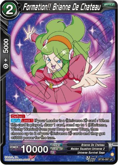 Formation Brianne De Chateau BT30-097 Three Glorious Fighters Dragonball Super card