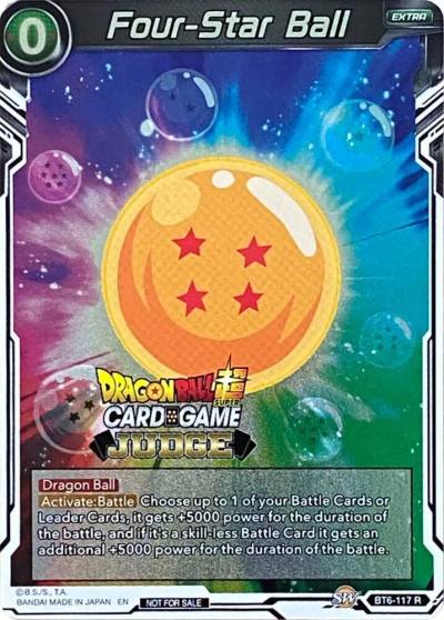 Four Star Ball BT6-117 Judge Promotion Cards Dragonball Super card