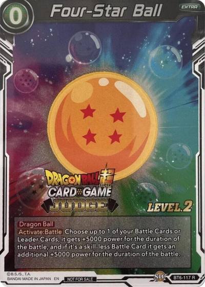 Four Star Ball Level 2 BT6-117 Judge Promotion Cards Dragonball Super card