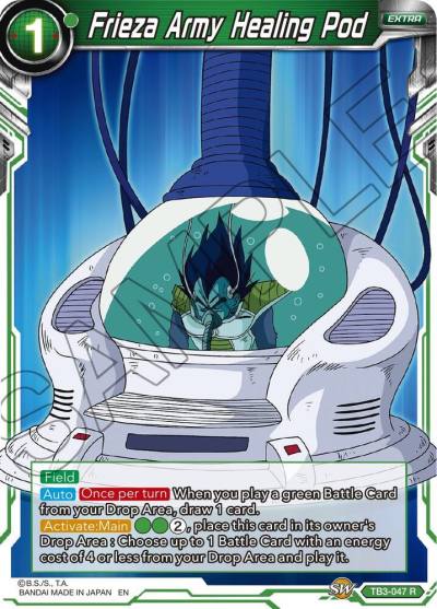 Frieza Army Healing Pod Event Pack 08 TB3-047 Tournament Promotion Cards Dragonball Super card