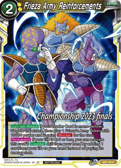 Frieza Army Reinforcements 2023 Championship Finals Celebration Pack EB1-48 Tournament Promotion Cards Dragonball Super card