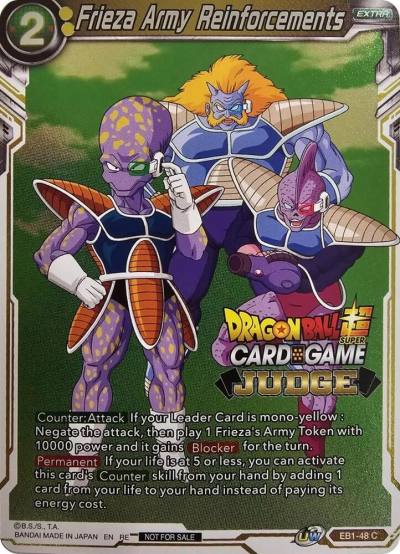 Frieza Army Reinforcements Judge Pack Vol11 EB1-48 Tournament Promotion Cards Dragonball Super card