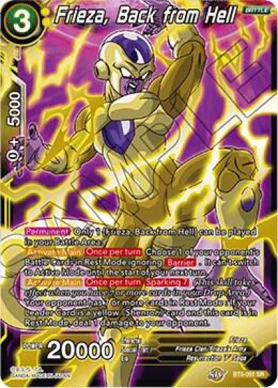 Frieza Back from Hell BT5-091 Miraculous Revival Dragonball Super card