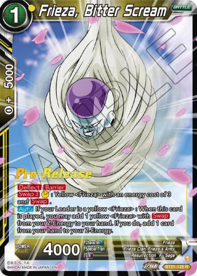 Frieza Bitter Scream BT21-125 Wild Resurgence Pre-Release Cards Dragonball Super card