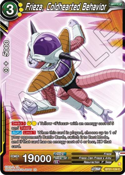 Frieza Coldhearted Behavior Foil BT21-124 Wild Resurgence Dragonball Super card