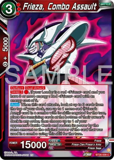Frieza Combo Assault BT26-008 Ultimate Advent Dragonball Super card