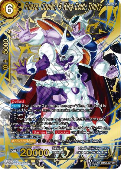Frieza Cooler and King Cold Trinity BT30-147 Three Glorious Fighters Dragonball Super card