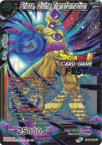 Frieza Divine Transformation Card Game Fest 2022 BT12-100 Tournament Promotion Cards Dragonball Super card