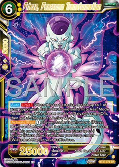 Frieza Fearsome Transformation BT27-076 History of Z Dragonball Super card