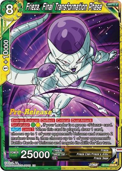 Frieza Final Transformation Phase BT24-134 Beyond Generations Pre-Release Cards Dragonball Super card