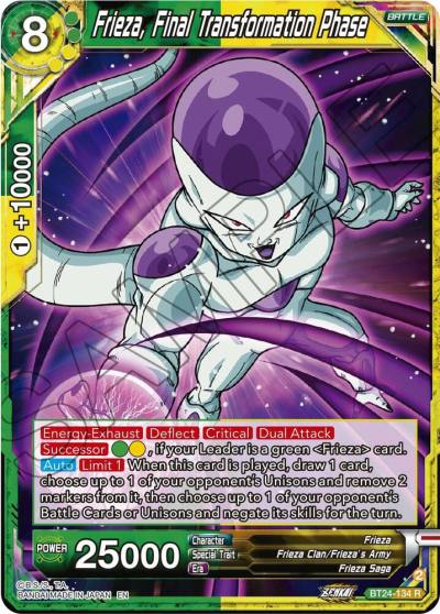 Frieza Final Transformation Phase BT24-134 Beyond Generations Dragonball Super card