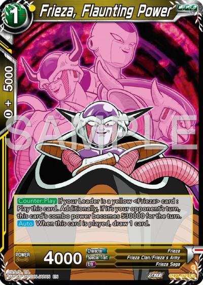 Frieza Flaunting Power BT27-079 History of Z Dragonball Super card