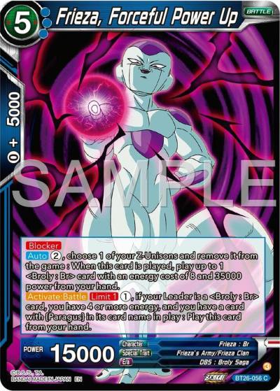 Frieza Forceful Power Up BT26-056 Ultimate Advent Dragonball Super card