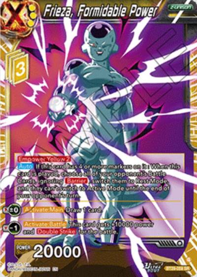 Frieza Formidable Power BT29-059 Fearsome Rivals Dragonball Super card