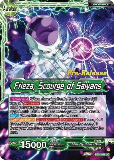 Frieza Frieza Scourge of Saiyans BT24-056 Beyond Generations Pre-Release Cards Dragonball Super card