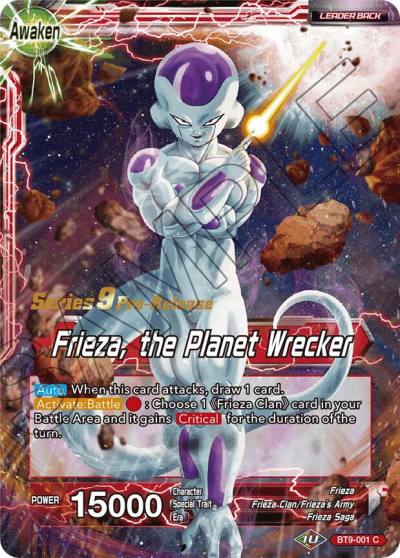 Frieza Frieza the Planet Wrecker BT9-001 Universal Onslaught Pre-Release Cards Dragonball Super card