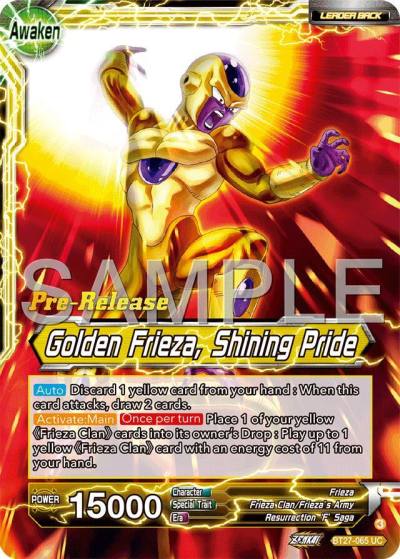 Frieza Golden Frieza Shining Pride BT27-065 History of Z Pre-Release Cards Dragonball Super card
