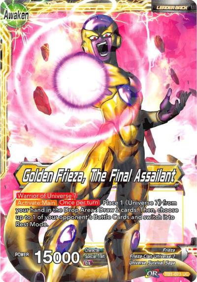 Frieza Golden Frieza The Final Assailant 2018 Big Card Pack TB1-073 Promotion Cards Dragonball Super card