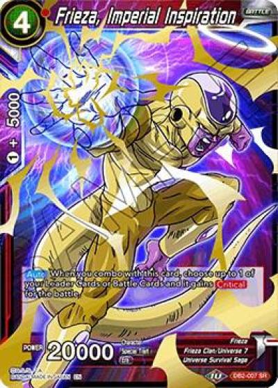 Frieza Imperial Inspiration DB2-007 Draft Box 05 - Divine Multiverse Dragonball Super card